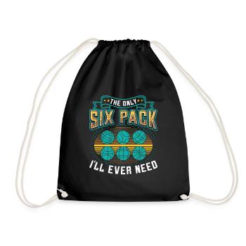 The only six-pack I'll ever need - Drawstring Bag - black - Front
