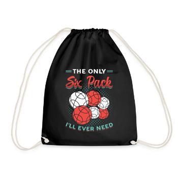 The only six-pack I'll ever need - Drawstring Bag - black - Front