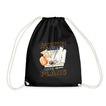 Architects always have plans, architecture - Drawstring Bag - black - Front
