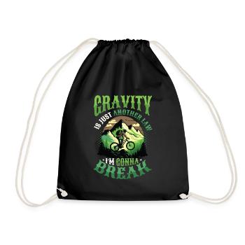 Mountain Bike Dirt Jumping - Drawstring Bag - black - Front