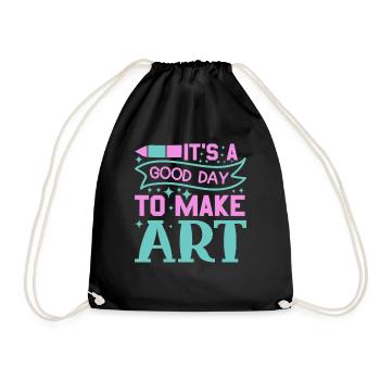 Professeur d’art Drôle de dicteur Cours d’art Cours d’art - Sac de sport léger - noir - Devant