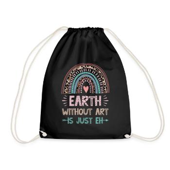 Art Teacher Funny Saying Art Course Art Class - Drawstring Bag - black - Front