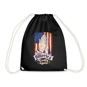 Rendre l’Amérique pieuse, aimer à nouveau la foi de Dieu - Sac de sport léger - noir - Devant