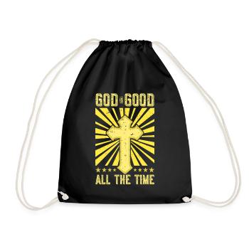 Gott ist Gut Kirche Glaube Christentum Heilig - Turnbeutel - Schwarz - Vorne