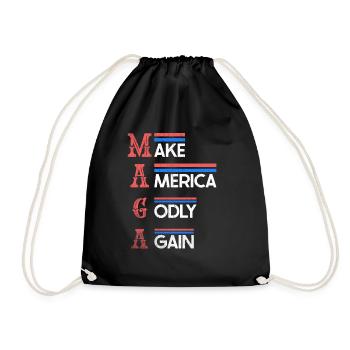 Rendre l’Amérique pieuse, aimer à nouveau la foi de Dieu - Sac de sport léger - noir - Devant
