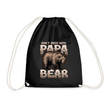 Don't mess with dad - Drawstring Bag - black - Front