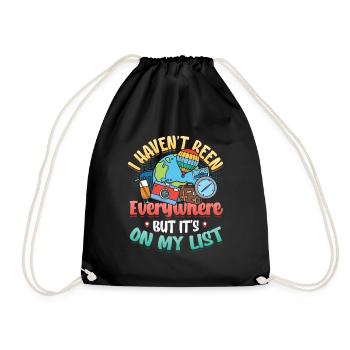 Je ne suis pas encore allé partout - Sac de sport léger - noir - Devant