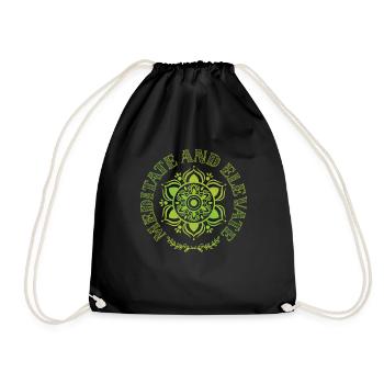 Méditez et élevez-vous, Yoga spirituel - Sac de sport léger - noir - Devant
