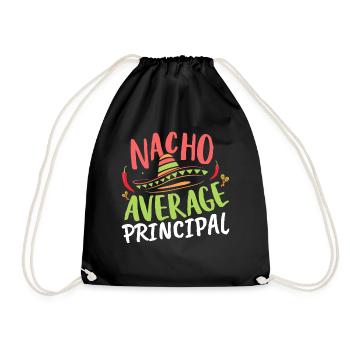 Cinco De Mayo Nacho Average Principal - Drawstring Bag - black - Front