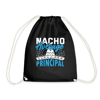 Cinco De Mayo Nacho Average Principal - Drawstring Bag - black - Front