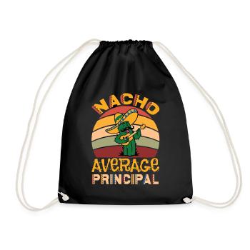 Cinco De Mayo Nacho Average Principal - Drawstring Bag - black - Front