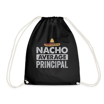 Cinco De Mayo Nacho Average Principal - Drawstring Bag - black - Front
