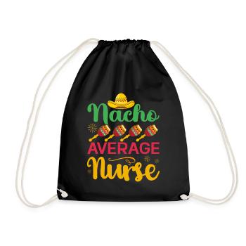 Mexican Food Cinco De Mayo Nurse - Drawstring Bag - black - Front