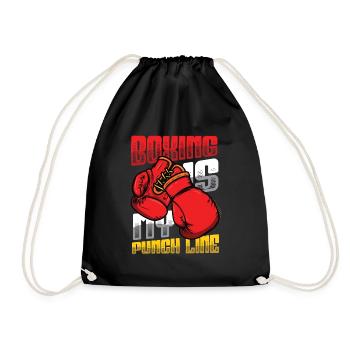 La boxe est ma punchline, les boxeurs, les arts martiaux - Sac de sport léger - noir - Devant