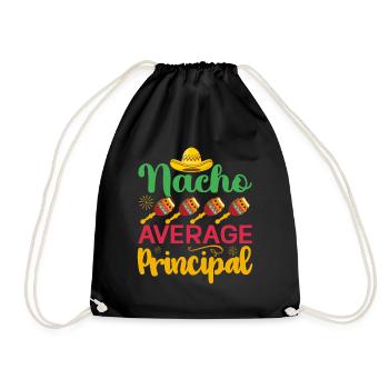 Cinco De Mayo Nacho Average Principal - Drawstring Bag - black - Front
