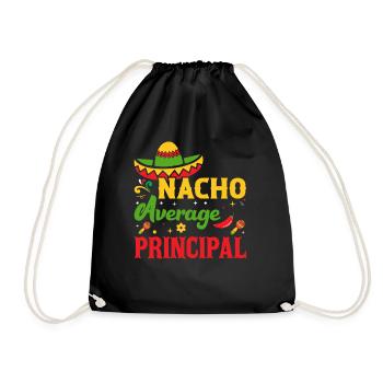 Cinco De Mayo Nacho Average Principal - Drawstring Bag - black - Front