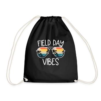 Field Day Vibes �ler Kinder Lehrer Field Tag - Turnbeutel - Schwarz - Vorne
