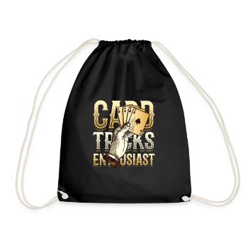 Card Tricks, Enthusiast, Magic Tricks, Wizard - Drawstring Bag - black - Front