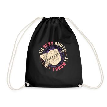 Je suis sexy et je lance une fléchette - Sac de sport léger - noir - Devant