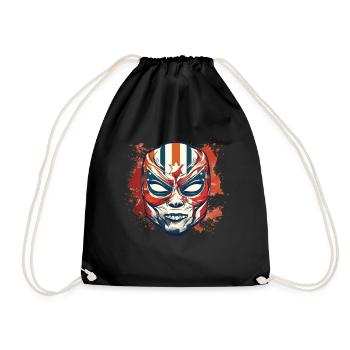 Lucha Libre Mexikanische Wrestling Maske Luchador - Turnbeutel - Schwarz - Vorne