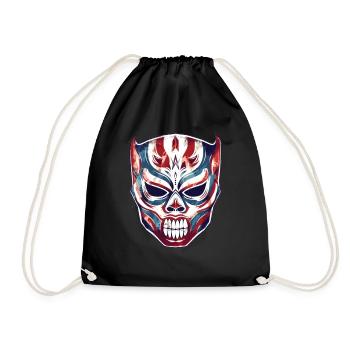 Lucha Libre Masque de Lutte Mexicaine Luchador - Sac de sport léger - noir - Devant