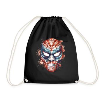 Lucha Libre Mexikanische Wrestling Maske Luchador - Turnbeutel - Schwarz - Vorne