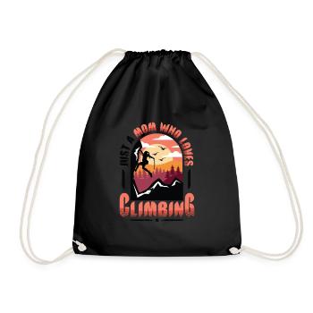 Escalade - juste une maman qui aime grimper - Sac de sport léger - noir - Devant