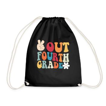 Frieden aus der vierten Klasse Graduation Frieden - Turnbeutel - Schwarz - Vorne