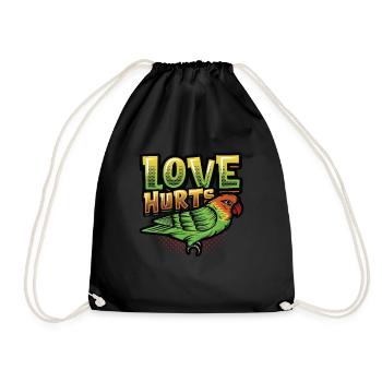 L’amour fait mal à l’oiseau perruche - Sac de sport léger - noir - Devant