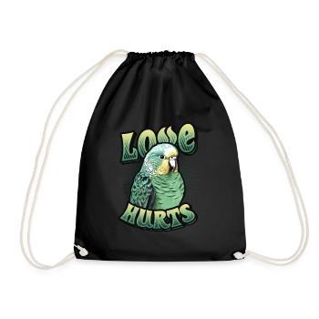 L’amour fait mal à l’oiseau perruche - Sac de sport léger - noir - Devant