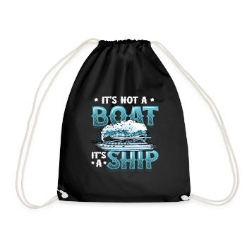 Es Ist Kein Boot, Es Ist Ein Schiff - Turnbeutel - Schwarz - Vorne