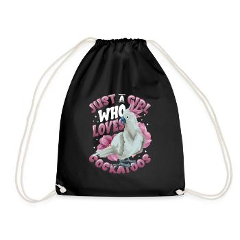 Just a girl who loves cockatoos - Drawstring Bag - black - Front
