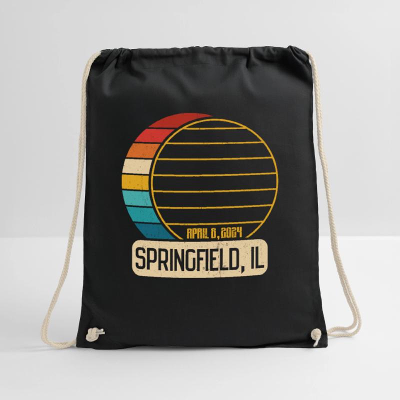 Total Solar Eclipse Illinois Springfield EclipseSp Drawstring Bag