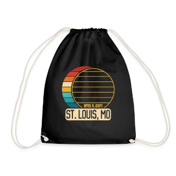 Total Solar Eclipse Missouri St. Louis EclipseSt. - Turnbeutel - Schwarz - Vorne