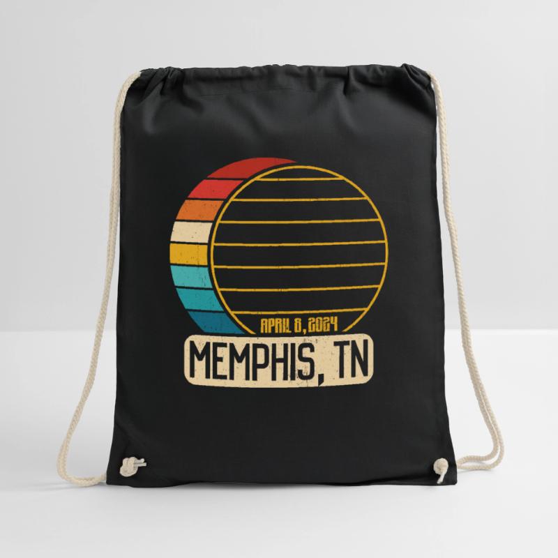 Total Solar Eclipse Tennessee Memphis EclipseMemph Drawstring Bag
