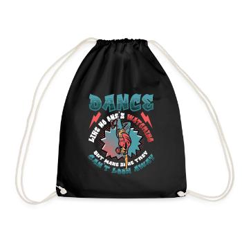 Danser comme si personne ne regardait la danse hip hop - Sac de sport léger - noir - Devant