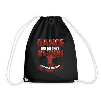Danser comme si personne ne regardait la danse hip hop - Sac de sport léger - noir - Devant