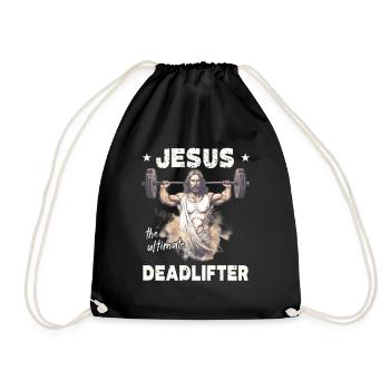 Jésus L’ultime soulevé de terre rétro Jésus - Sac de sport léger - noir - Devant