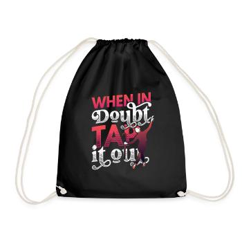 En cas de doute, tapez-le, claquettez - Sac de sport léger - noir - Devant