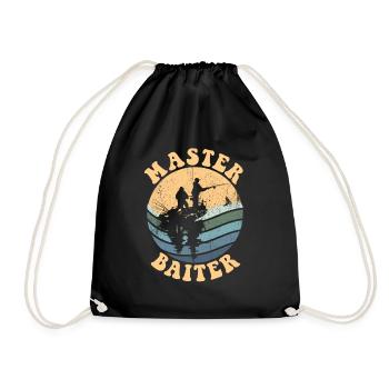 Meister K�der Retro Fisherman Herren -Meister K�de - Turnbeutel - Schwarz - Vorne