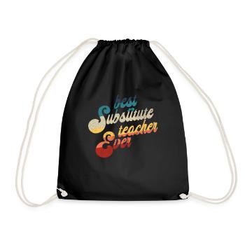Bester Ersatzlehrer aller Zeiten Rainbow Sub Teach - Turnbeutel - Schwarz - Vorne
