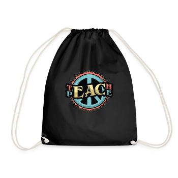 Teaching Peace - Drawstring Bag - black - Front