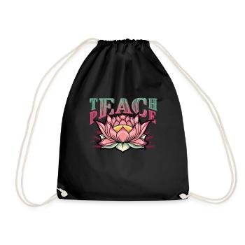 Teaching Peace - Drawstring Bag - black - Front