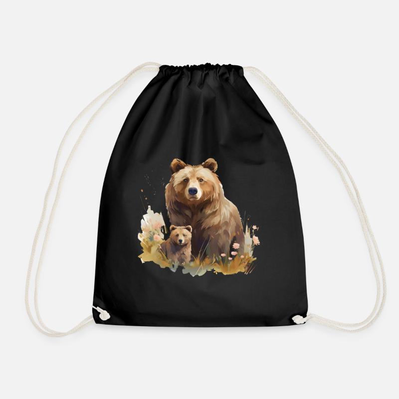 MAMA GRIZZLY - Turnbeutel - Schwarz