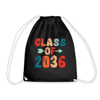 Class of 2036 back to school kindergarten teacher - Drawstring Bag - black - Front