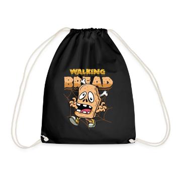 Walking Bread, drôle de costume d’Halloween - Sac de sport léger - noir - Devant