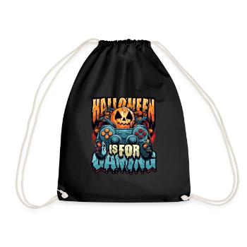 Halloween is for gaming guys - Drawstring Bag - black - Front