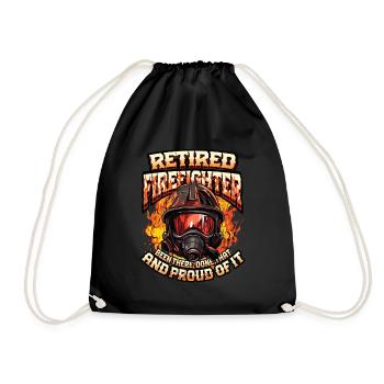 Pompier à la retraite - Sac de sport léger - noir - Devant