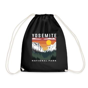 Yosemite National Park Vintage Erkunden Sie Yosemi - Turnbeutel - Schwarz - Vorne