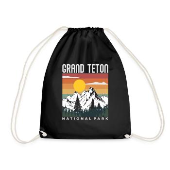 Grand Teton National Park Retro Besuchen Sie Grand - Turnbeutel - Schwarz - Vorne
